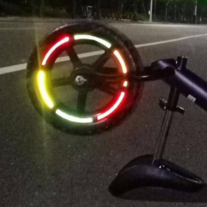 12Pcs Reflective Bike Wheel Stickers Tire Safety Decoration Warning Balances - Image 4